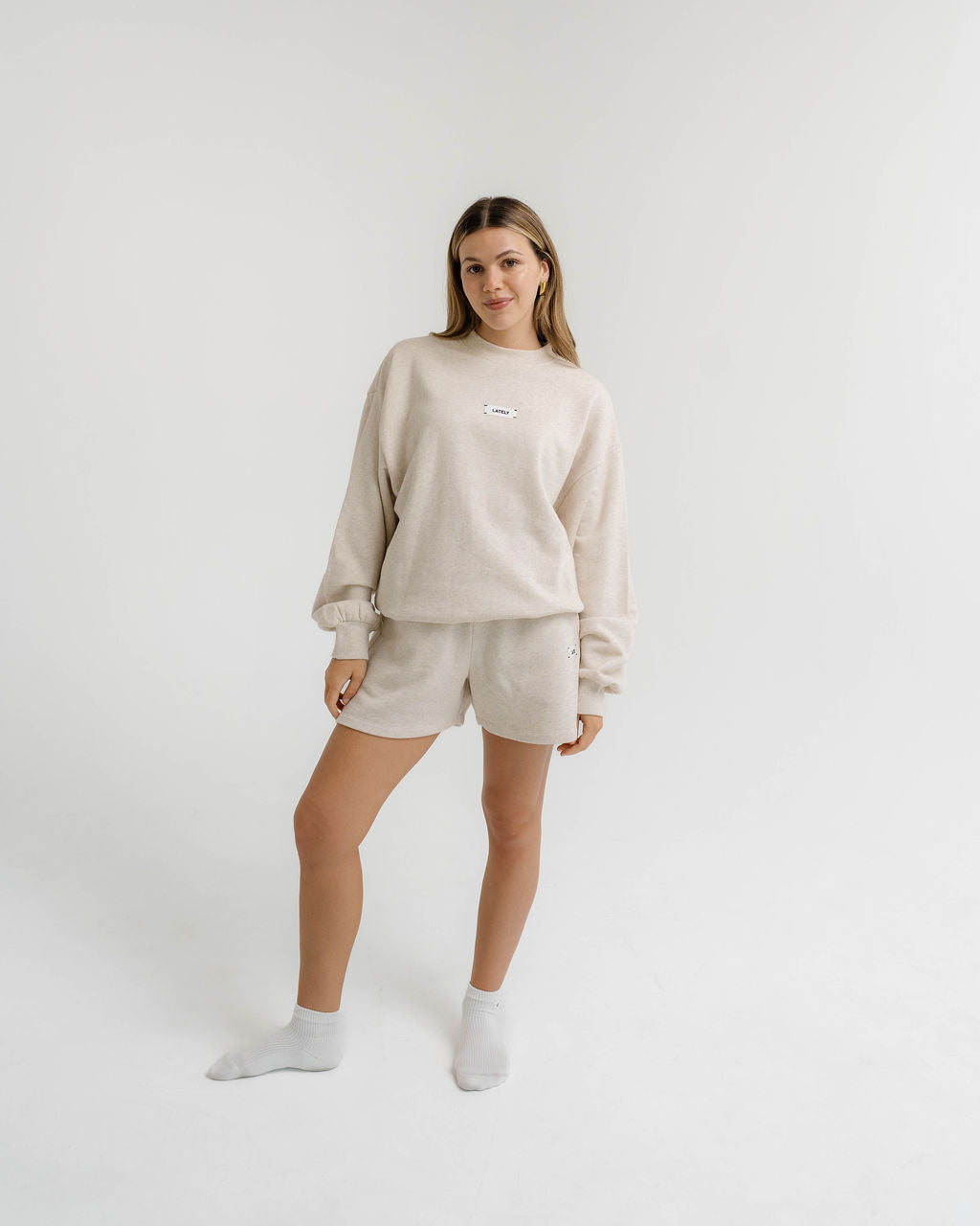 Core Crewneck Heathered Oatmeal