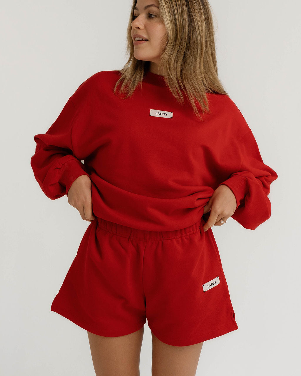 A-line Lounge Short Cherry Red